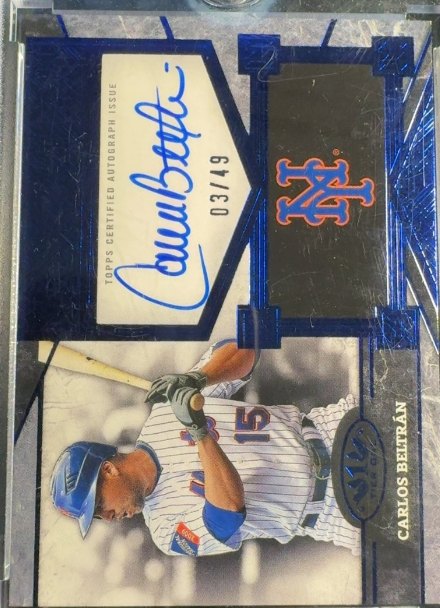 Carlos Beltran Tier One autograph card numbered to 49